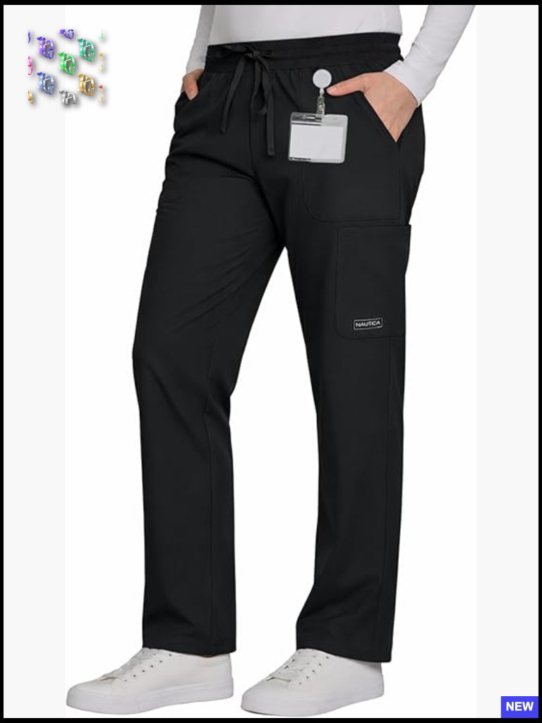 Straight Leg Scrub Pants Professional Medical Uniform Stretch Soft Bottoms